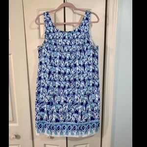 Lily Pulitzer Bomber Blue Get Trunky Shift Dress